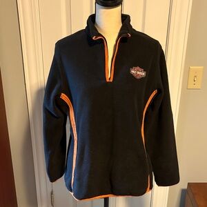 Harley-Davidson Black Pullover with Orange Trim